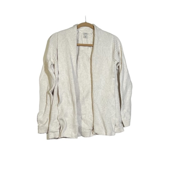 L.L. Bean Women's Open Front Cardigan Size Medium White - Picture 1 of 8